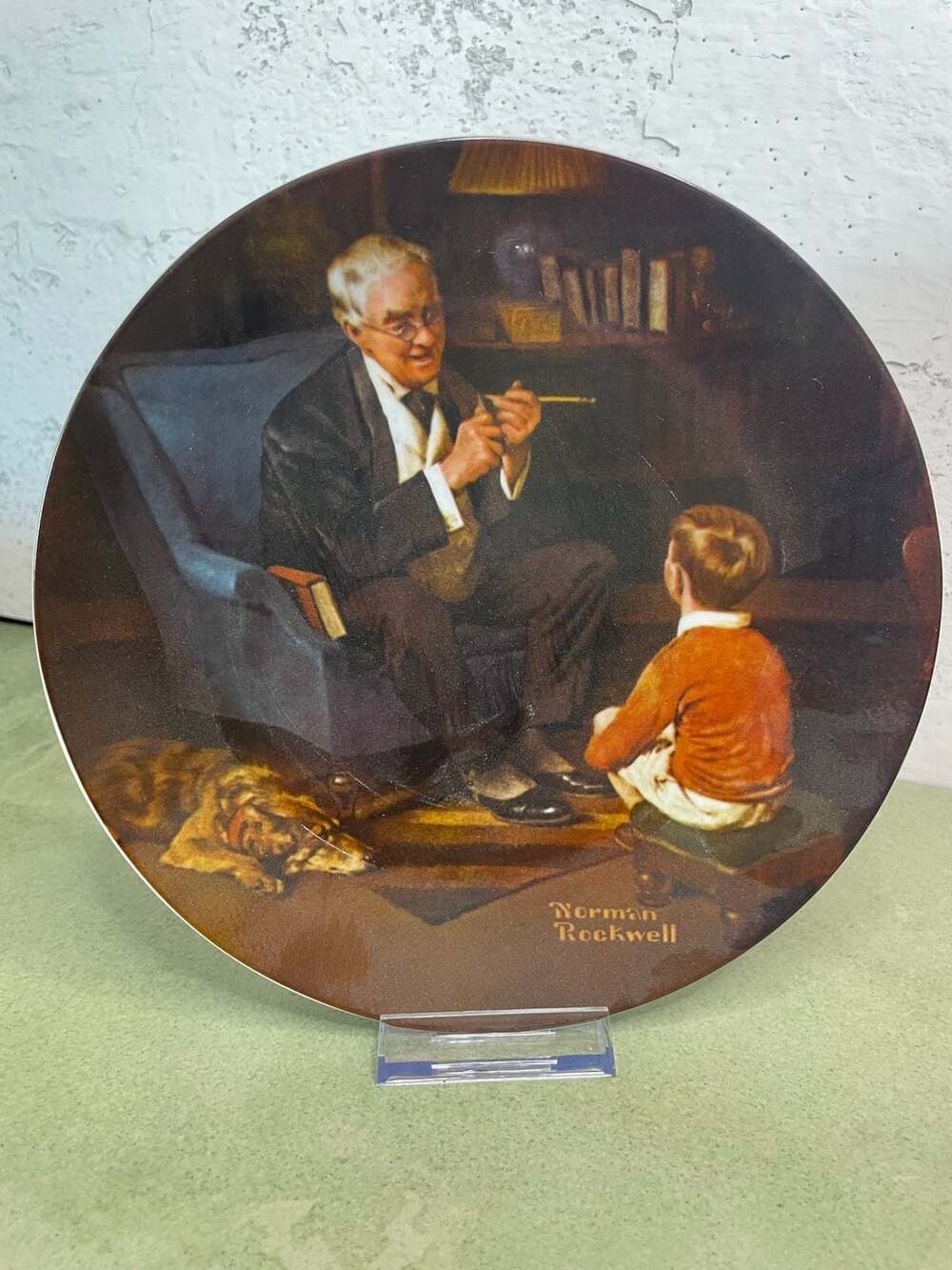 Edwin M Knowles Norman Rockwell The Tycoon Collector Plate 1982